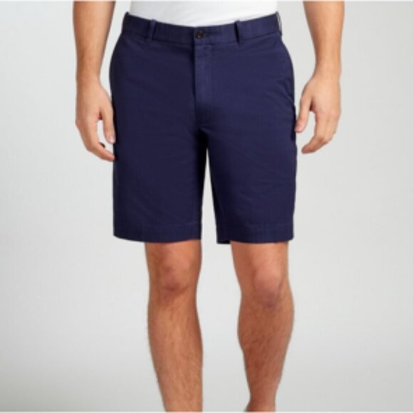 POLO GOLF Ralph Lauren Classic Fit Cotton Twill Stretch Shorts 9" Navy 38 - Picture 1 of 6
